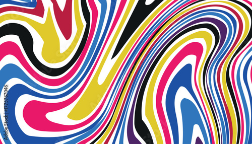 Hypnotic Surge of Multicolor Wave Energy