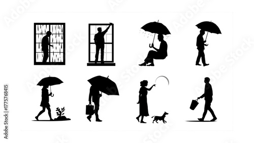 Isolation, Freedom, and Emotional States - Silhouettes of Loneliness, Hope, and Escape