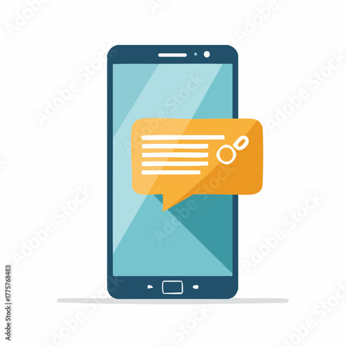 Smartphone displaying microlearning fact bubble, mobile education concept