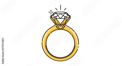 Sparkling Diamond Ring: This image features a radiant diamond ring. Its exquisite design, showcasing a glittering diamond.