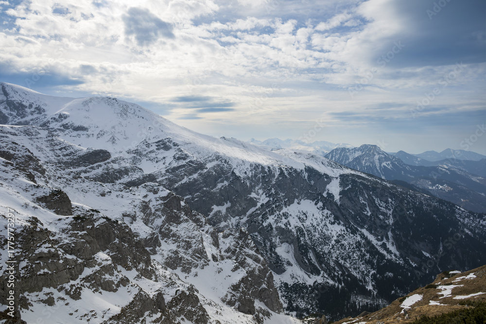 Fototapeta premium Mountains covered with snow 