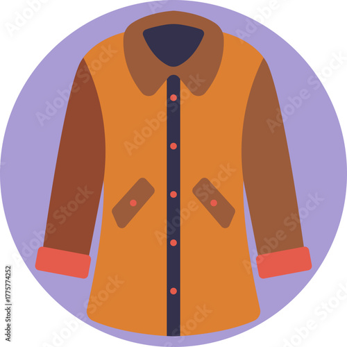 A long, warm outer garment designed for layering during cool autumn weather.