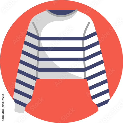 Icon of a warm knitted jersey, typically worn during autumn for comfort and layering.