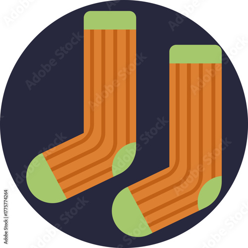 Pair of cozy socks designed to keep feet warm during cool autumn days.