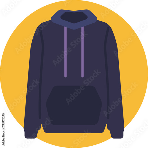 A warm, long-sleeve pullover with a hood, ideal for cool autumn weather.