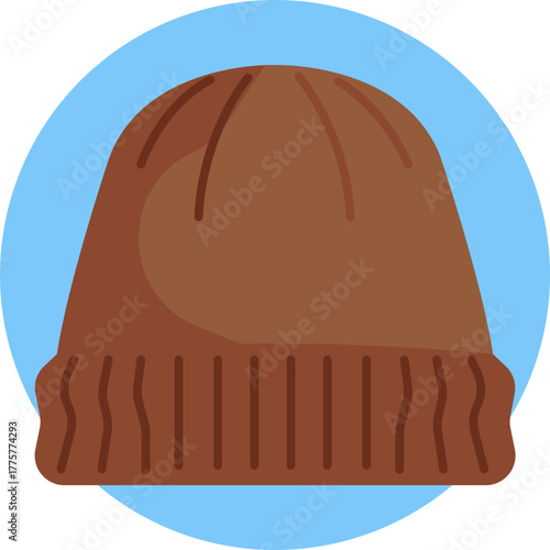 Knitted winter hat for cold weather.