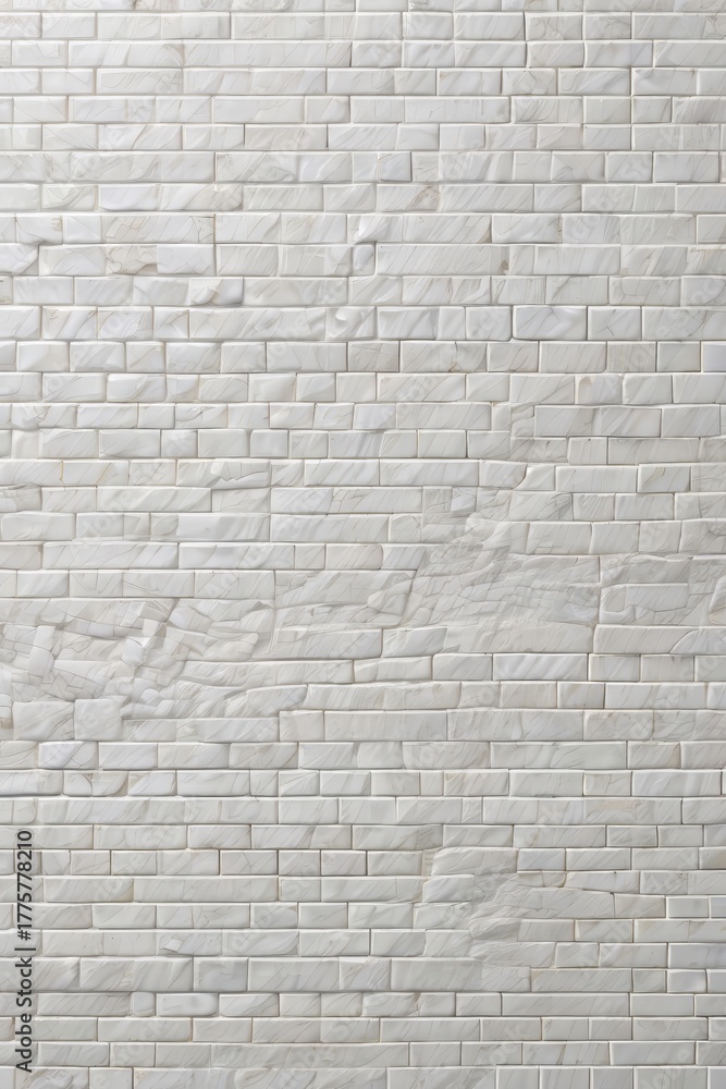 Obraz premium White mosaic texture background with irregular square and rectangular tiles. Abstract cobblestone wall pattern. Modern, minimalist, and clean surface.