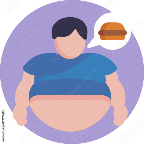 Represents unhealthy fast food meals contributing to weight gain.
