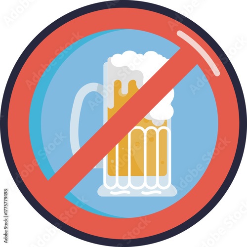 Alcohol restriction for weight management – Represents avoiding alcoholic drinks to support obesity prevention and healthy weight.
