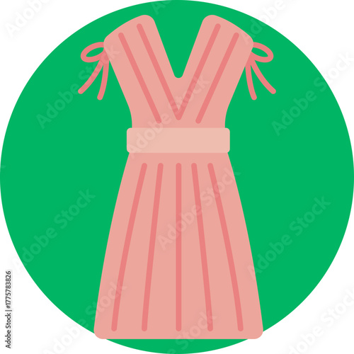 Casual summer dress with a flowing, airy fit.