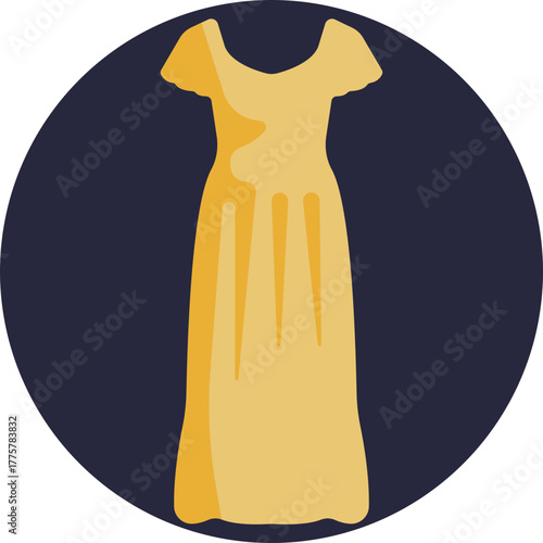 A bright yellow summer dress, perfect for warm weather.
