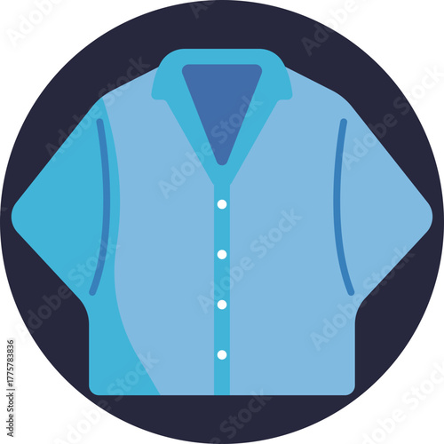 Icon of a short-sleeved summer shirt, symbolizing light and casual warm-weather attire.