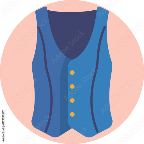 A sleeveless garment worn over a shirt for a light and casual summer look.