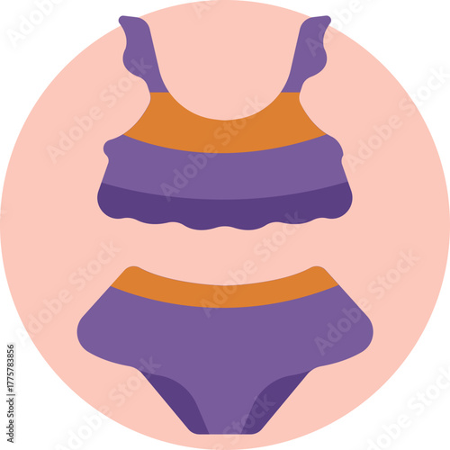 A one-piece or two-piece swimwear garment for summer activities.