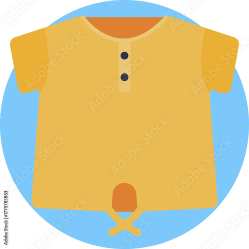 Basic summer T-shirt, short-sleeved and lightweight for warm weather.