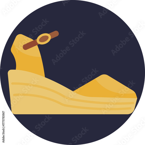 Elevated summer shoe with a wedge-shaped sole.