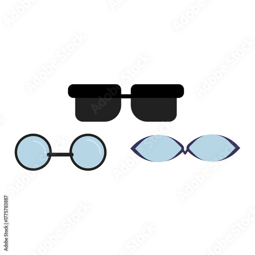 Assortment of Eyewear Styles Featuring Classic Round, Modern Square, and Unique Rimless Designs