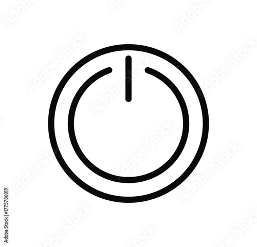 Vector illustration of power button icons for on/off, shutdown, and power off with a flat design for applications, websites, posters, banners, and stickers.
