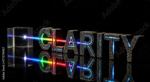Clarity Concept Photography: Ash Typography with Internal Fiber Core on Optical Glass – Laser-Projected Spectrum Lands on ‘A’ with Diagnostic Precision