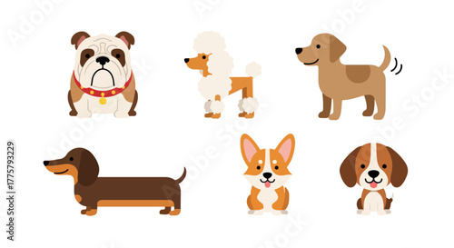 Diverse Collection of Domestic Canine Companions Art