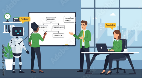 Business Meeting AI Assistant Brainstorming Session Problem Solving Idea Generation