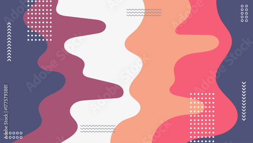 Abstract Background Design with Layers of Abstract Waves Shapes Form Gradient Colors Banner Background.Vector Illustration