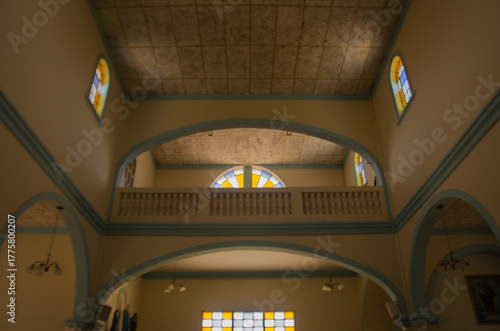 Interior of the Maria Estrela da Evangelização Parish, in the Santa Olimpia neighborhood of Piracicaba.