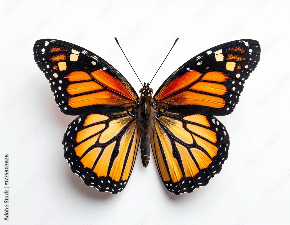 Fototapeta premium Exotic Butterfly with Vibrant Orange Wings