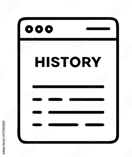 A digital interface displaying medical patient history information