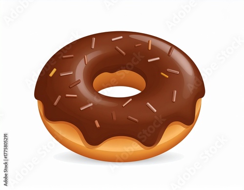 Wallpaper Mural illustration of sweet chocolate donut  Torontodigital.ca