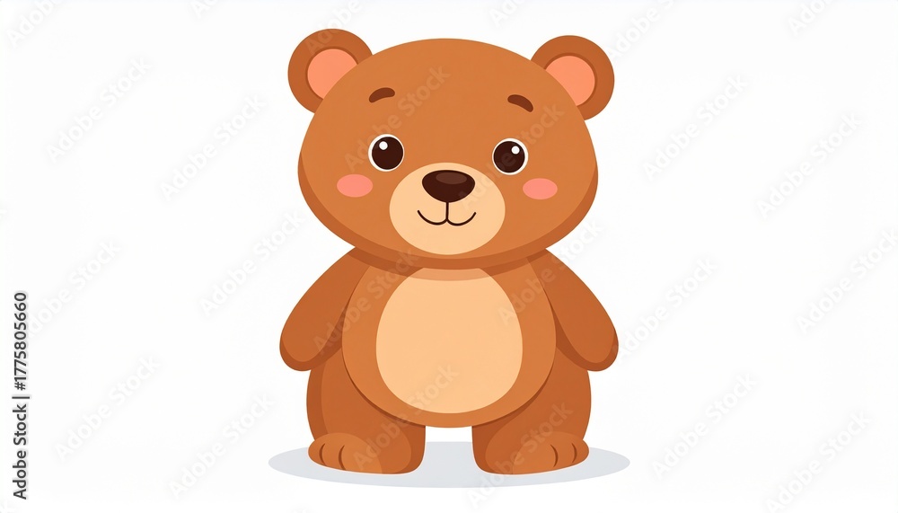 Obraz premium Vector of cute baby bear cartoon on white