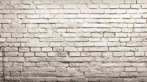 White Brick Wall Texture Background for Mockups, Backdrops, and Creative Projects in Interior Design