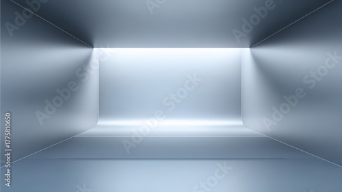 Wallpaper Mural Abstract Empty Room with Futuristic Design, Clean Interior Perspective for Architectural Visualization and Presentation Backdrops Torontodigital.ca