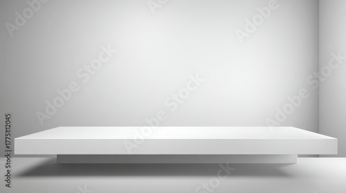 Wallpaper Mural Modern White Platform Mockup: Clean Presentation for Product Showcase and Advertising in Minimalist Style Torontodigital.ca