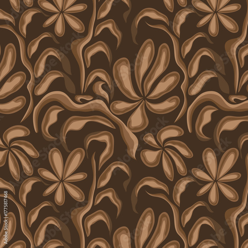 Seamless flower pattern. Abstract pattern. Textile print pattern