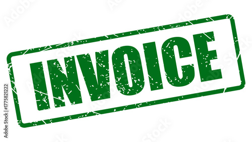 Invoice stamp with grunge texture