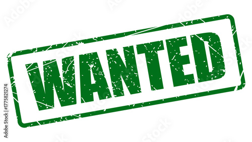 Wanted stamp with grunge texture