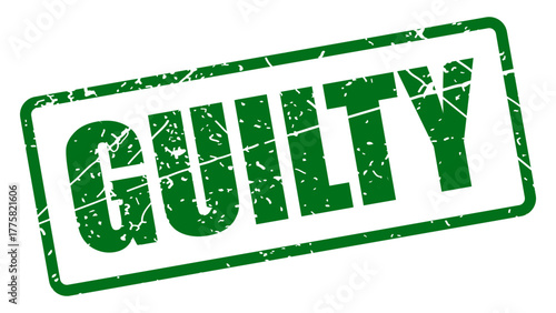 Guilty stamp with grunge texture