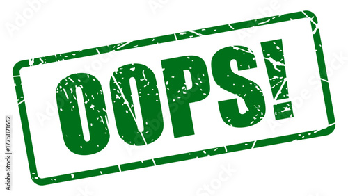 Oops! stamp with grunge texture