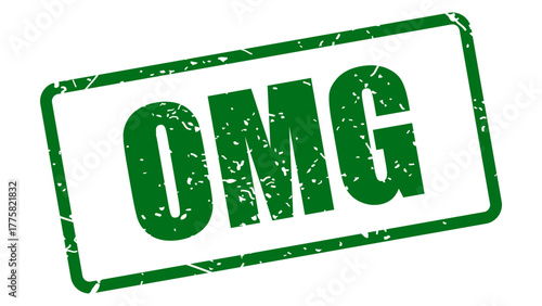 Omg stamp with grunge texture