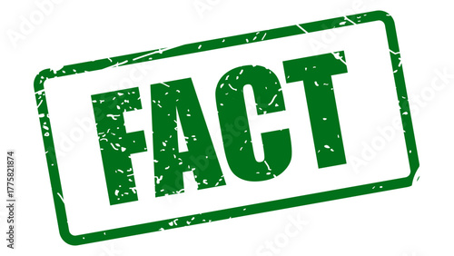 Fact stamp with grunge texture