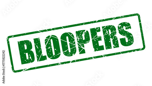 Bloopers stamp with grunge texture
