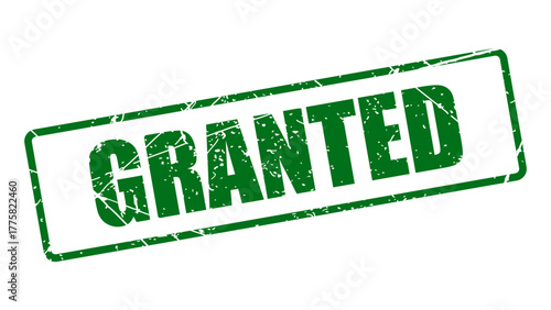 Granted stamp with grunge texture