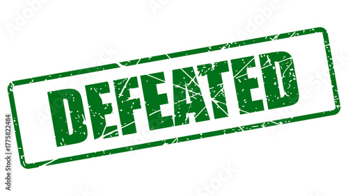 Defeated  stamp with grunge texture