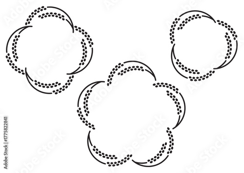 稲穂のフレーム・飾り枠 3種類セット