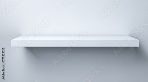 Wallpaper Mural Minimalist White Shelf on Wall, Perfect for Product Mockups and Interior Design Concepts Torontodigital.ca