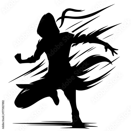Ninja assassin silhouette