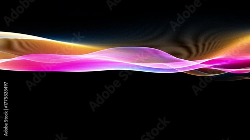 Abstract Wave Motion Gradient Colorful Background.  This video includes a transparent Alpha Channel. ProRes 4444. Looping 4K video. 