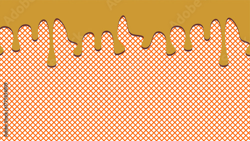 chocolate, choco, dripping, drips, dripped, waffle, wavy, wave, illustration, background, melt, fluid, splatter, decorate, molten, flow, element, gooey, shape, brown, delicious, flowing, sprinkle, blo