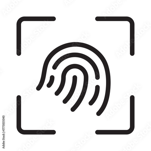 Fingerprint icon representing biometric authentication and identity verification.